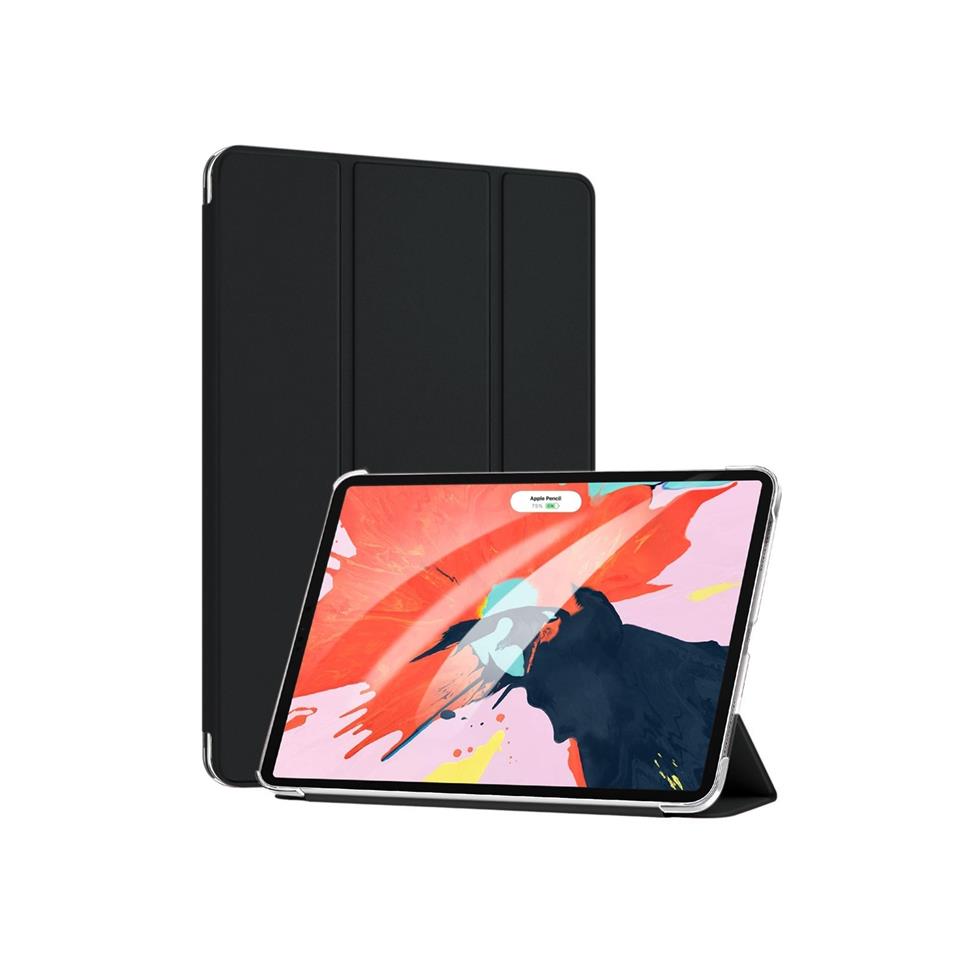 Apple iPad Pro 12.9 2020 2. Nesil Kılıf (A2228-A2068-A2230) Smart Case ve Arka Siyah