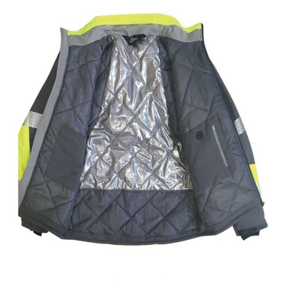 Reflektörlü Su Geçirmez Termal Softshell İş Montu Sarı